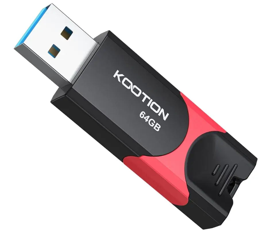 KOOTION Flash Drive 64 GB USB 3.0 Flash Drive Thumb Drive Retractable 64G Zip Drive Ultra High Speed USB Stick Jump Drive Rugged Memory Stick with LED Indicator for Data Storage and Transfer
